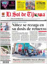 Portada de El Sol de Tijuana (México)