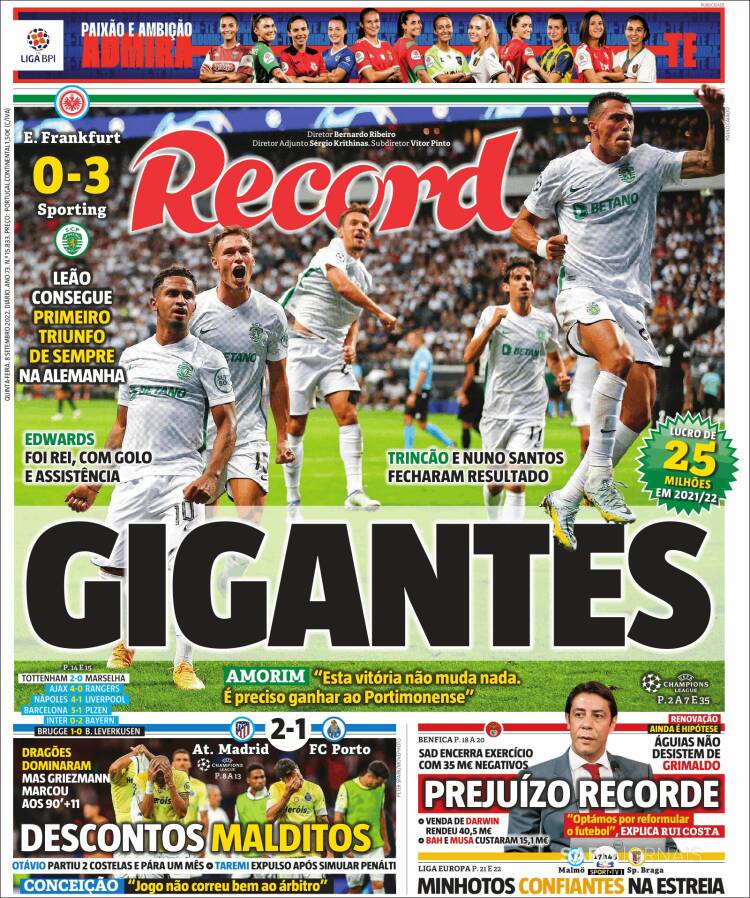 Portada de Record (Portugal)