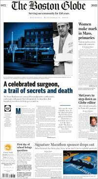 Portada de Boston Globe (USA)