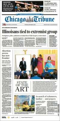 Portada de Chicago Tribune (USA)