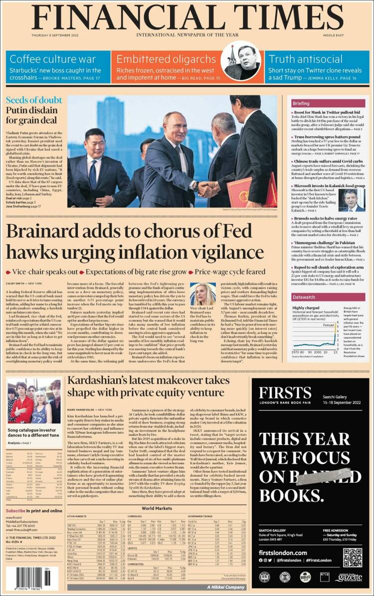 Portada de Financial Times - USA (USA)