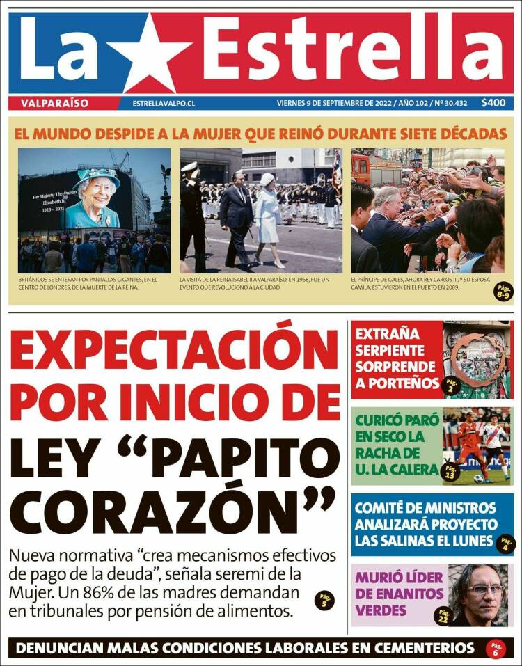 Portada de Estrella de Valparaiso (Chile)