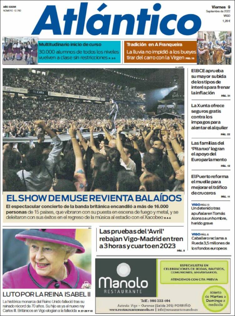 Portada de Atlántico Diario (España)