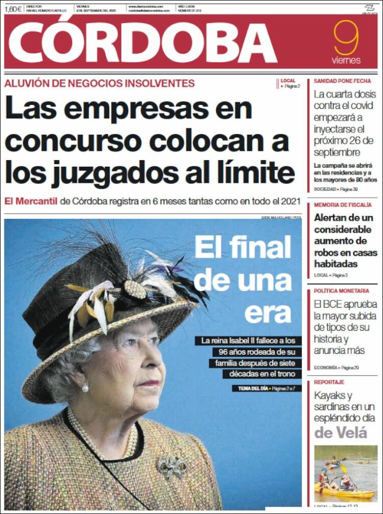 Portada de Diario de Córdoba (España)