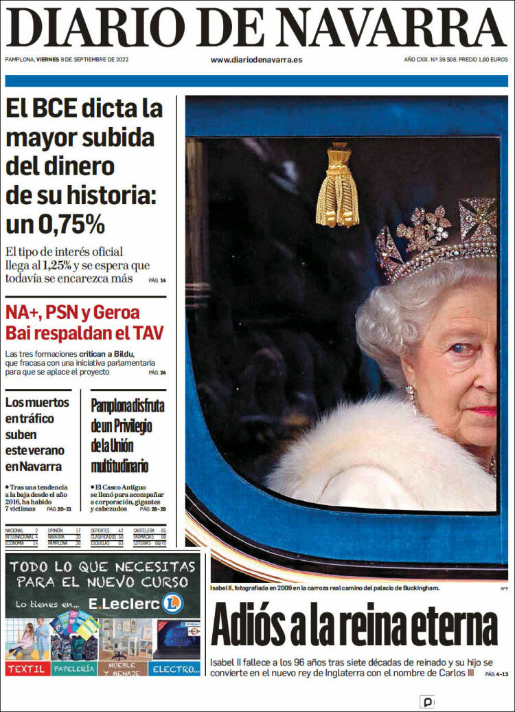 Portada de Diario de Navarra (Spain)