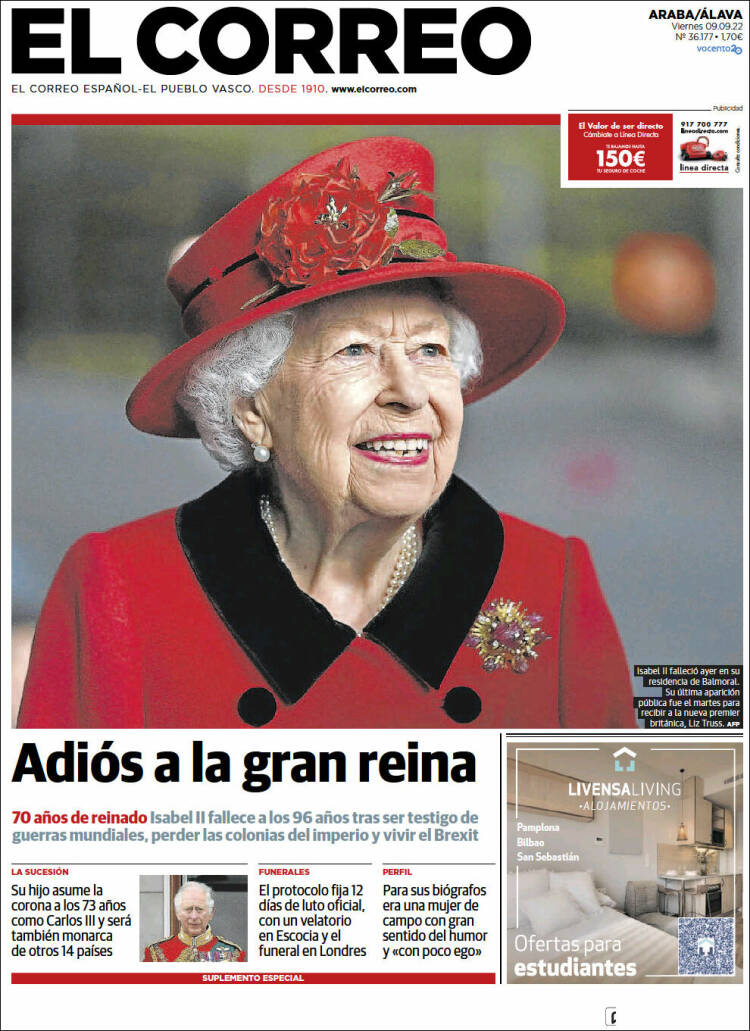 Portada de El Correo - Álava (España)