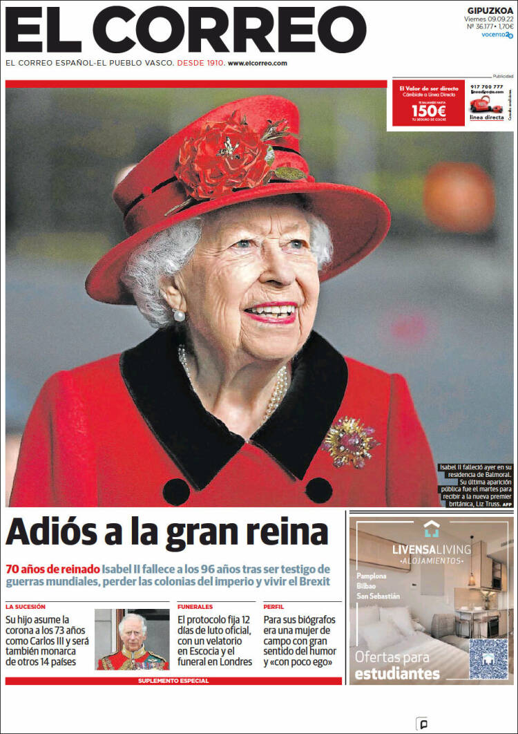 Portada de El Correo - Guipuzcoa (Spain)