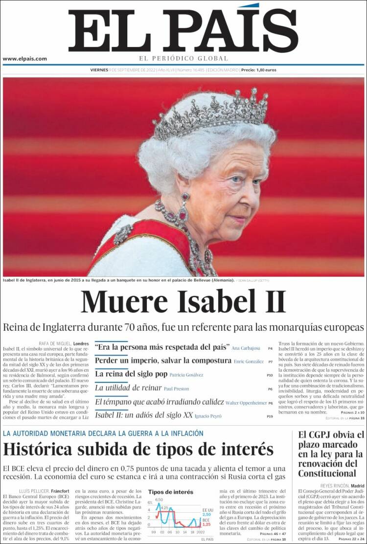 Portada de El País (Spain)