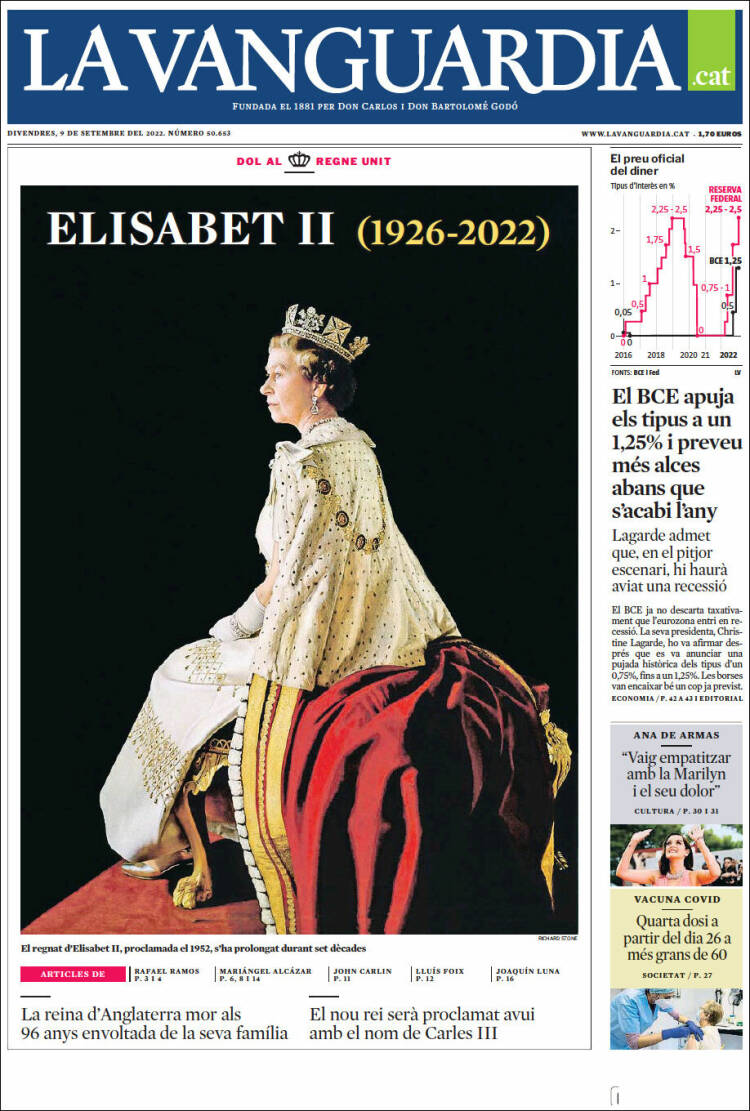 Portada de La Vanguardia (Spain)