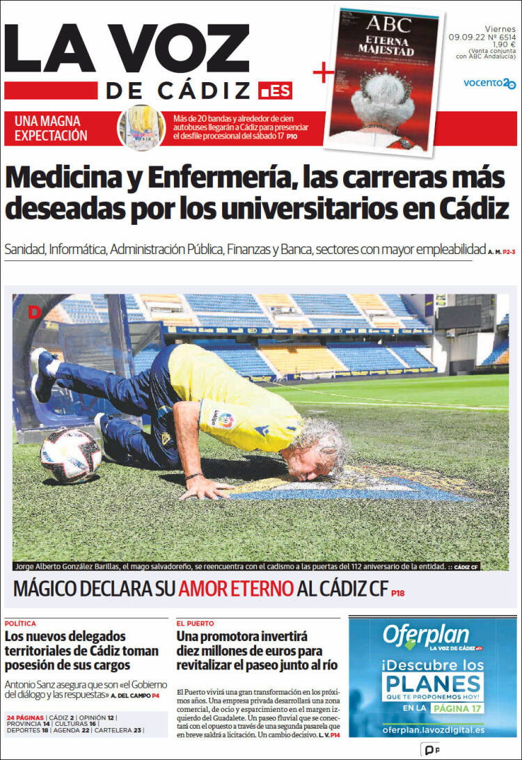 Portada de La Voz de Cádiz (Spain)