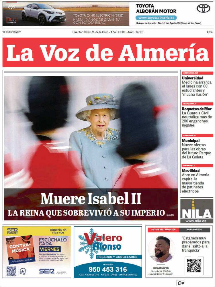 Portada de La Voz de Almería (Spain)