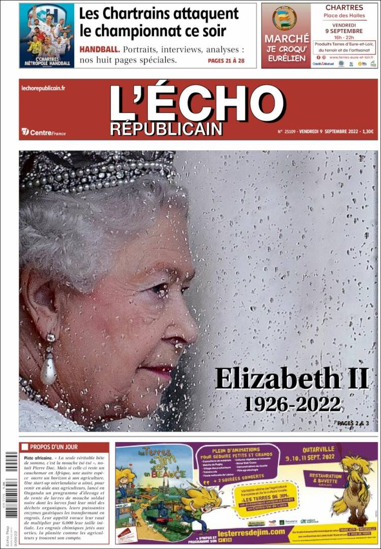 Portada de L'Echo Républicain (Francia)