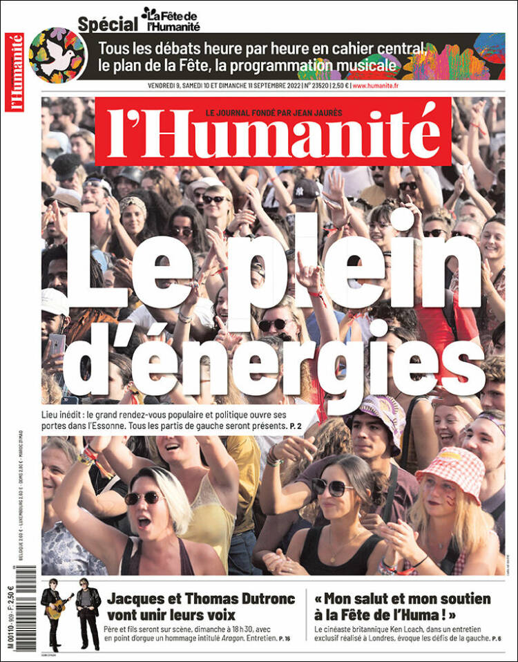 Portada de l'Humanite (Francia)