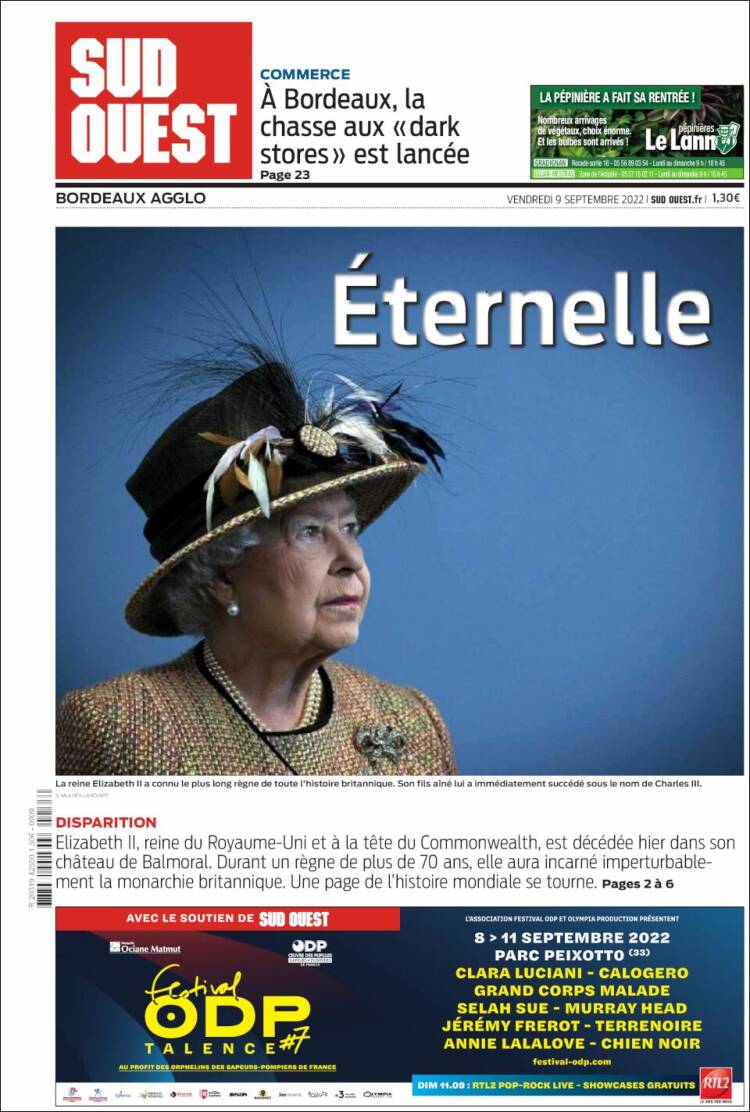 Portada de Sud Ouest (Francia)