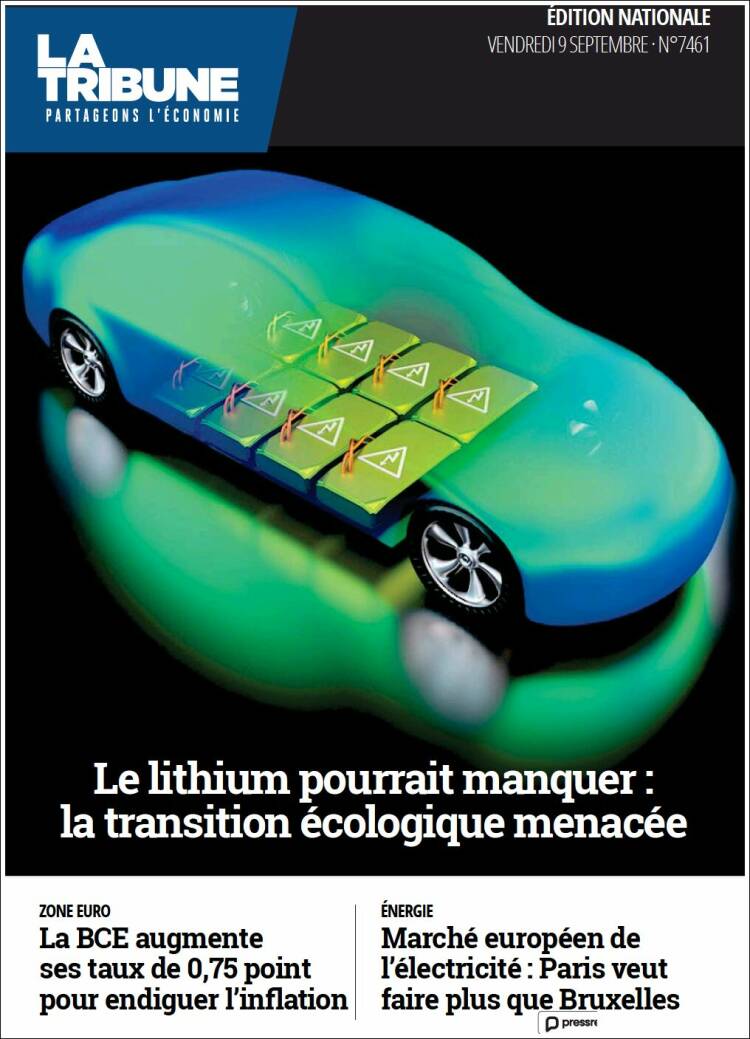 Portada de La Tribune (Francia)