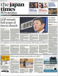 Portada de The Japan Times (Japón)