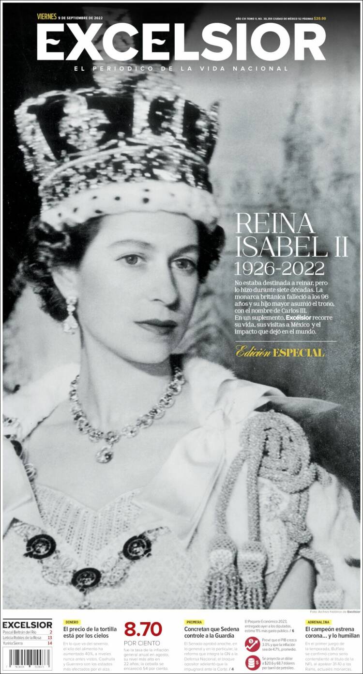 Portada de Excelsior (Mexique)