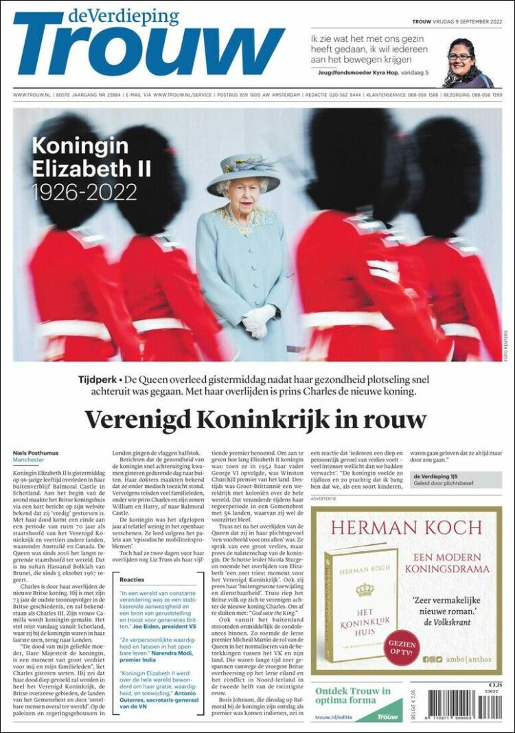 Portada de Trouw (Pays-Bas)