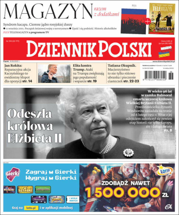 Portada de Dziennik (Pologne)