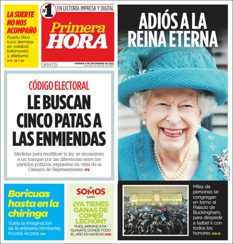Portada de Primera Hora (Puerto Rico)