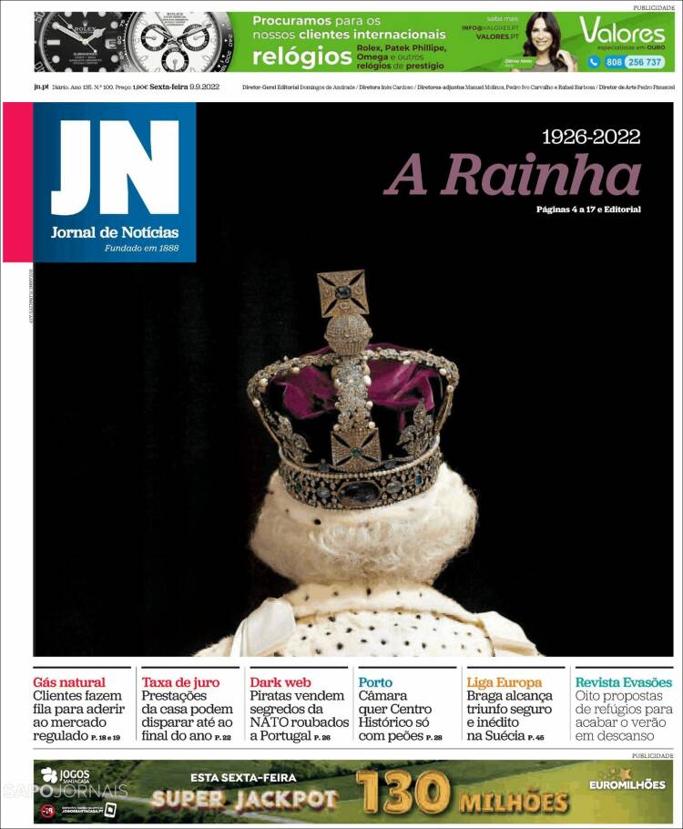 Portada de Jornal de Notícias (Portugal)