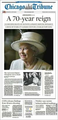 Portada de Chicago Tribune (USA)