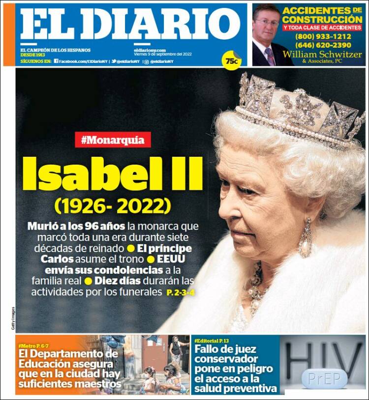 Portada de El Diario NY (USA)