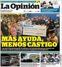 Portada de La Opinión (USA)