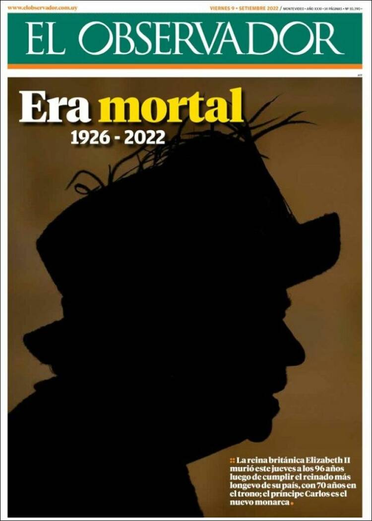 Portada de El Observador (Uruguay)