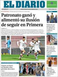 Portada de El Diario de Paraná (Argentina)