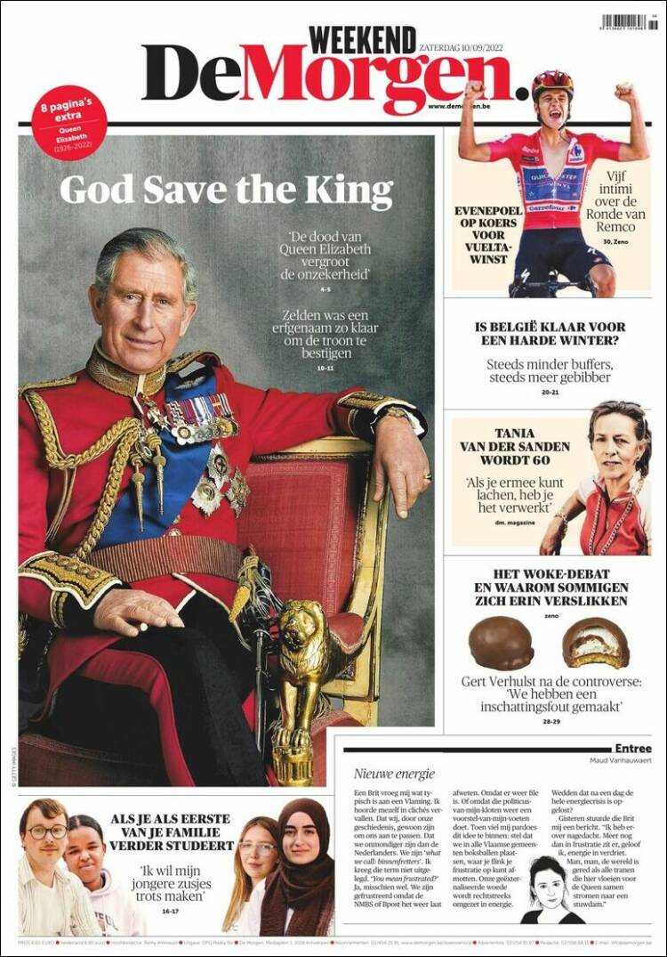 Portada de De Morgen (B&eacute;lgica)