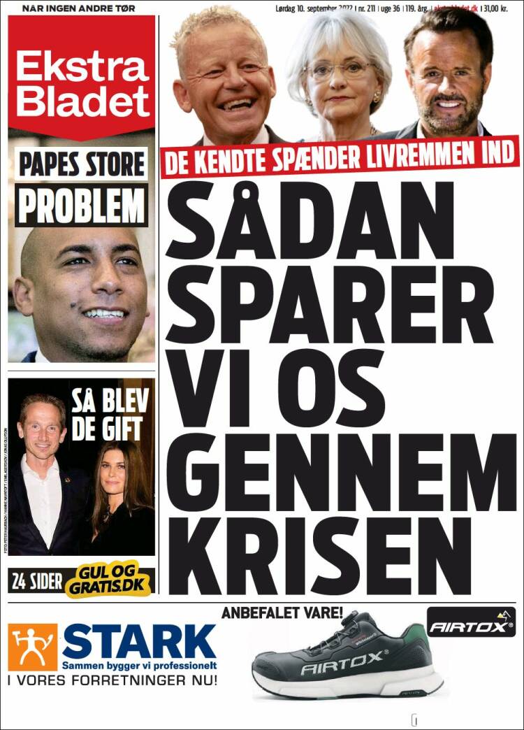 Portada de Ekstra Bladet (Dinamarca)