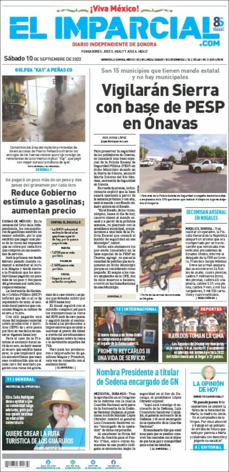 Portada de El Imparcial (México)