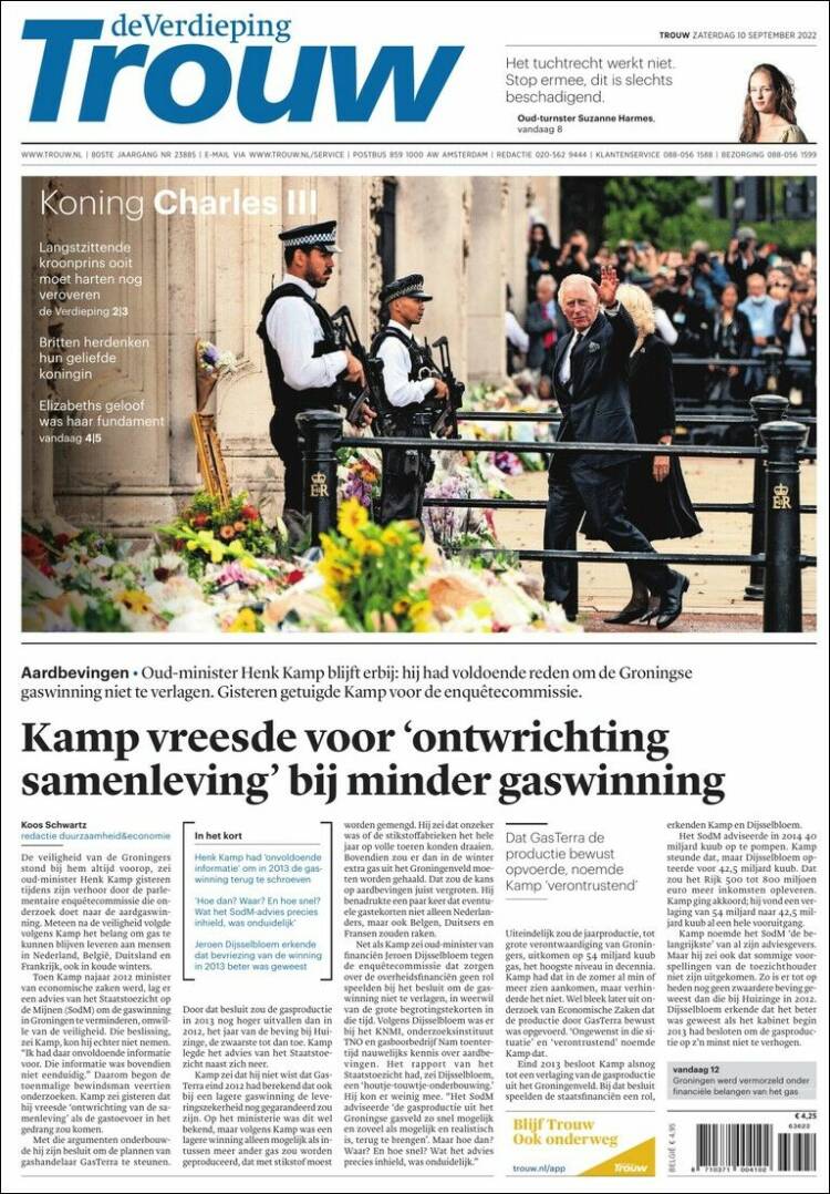 Portada de Trouw (Pa&iacute;ses Bajos)