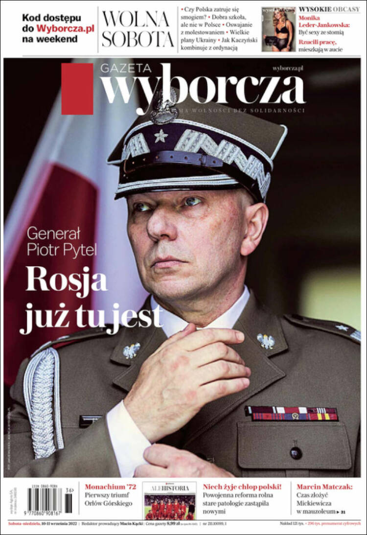 Portada de Gazeta Wyborcza (Polonia)