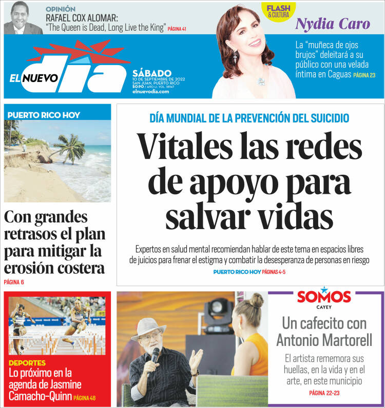 Portada de El Nuevo Día (Puerto Rico)