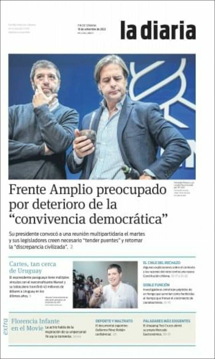 Portada de La Diaria (Uruguay)