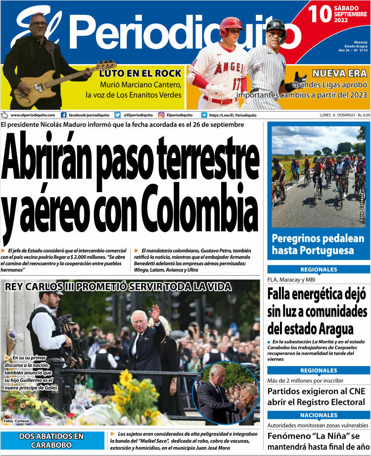 Portada de Periodiquito de Aragua (Venezuela)