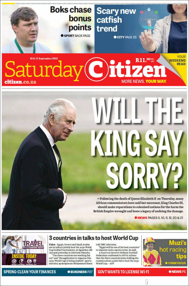 Portada de The Citizen (Sud&aacute;frica)