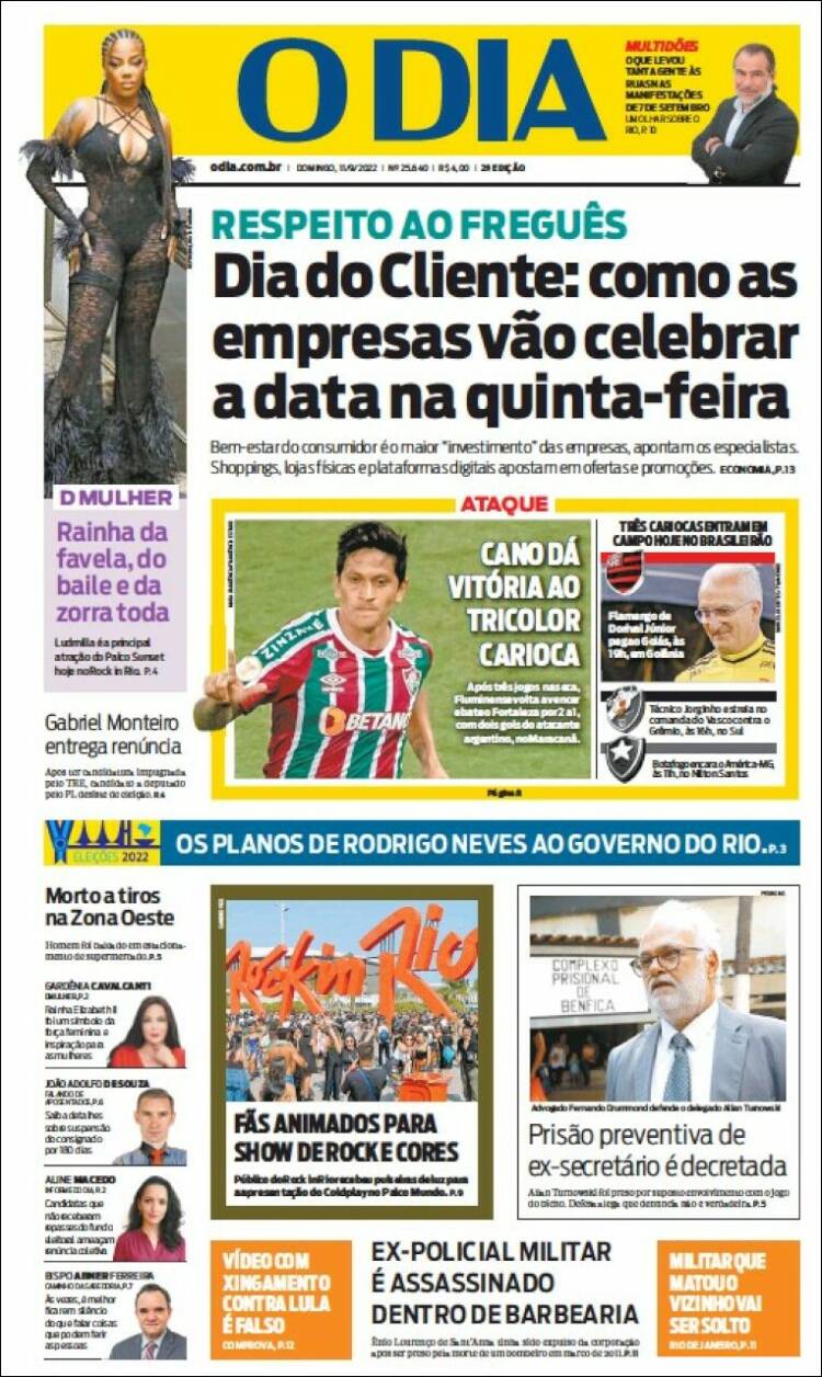 Portada de O Dia (Brasil)