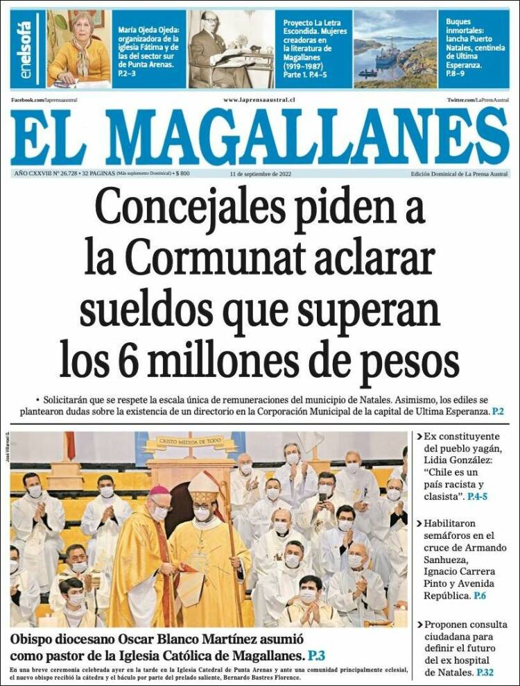 Portada de El Magallanes (Chile)