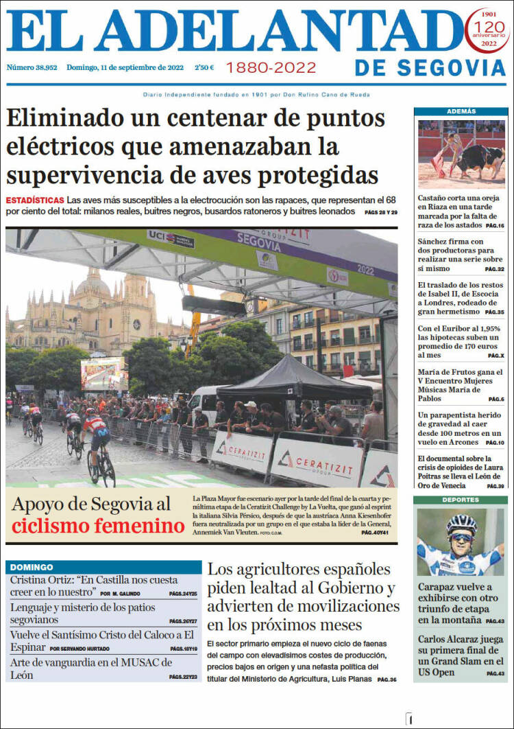 Portada de El Adelantado de Segovia (Espagne)