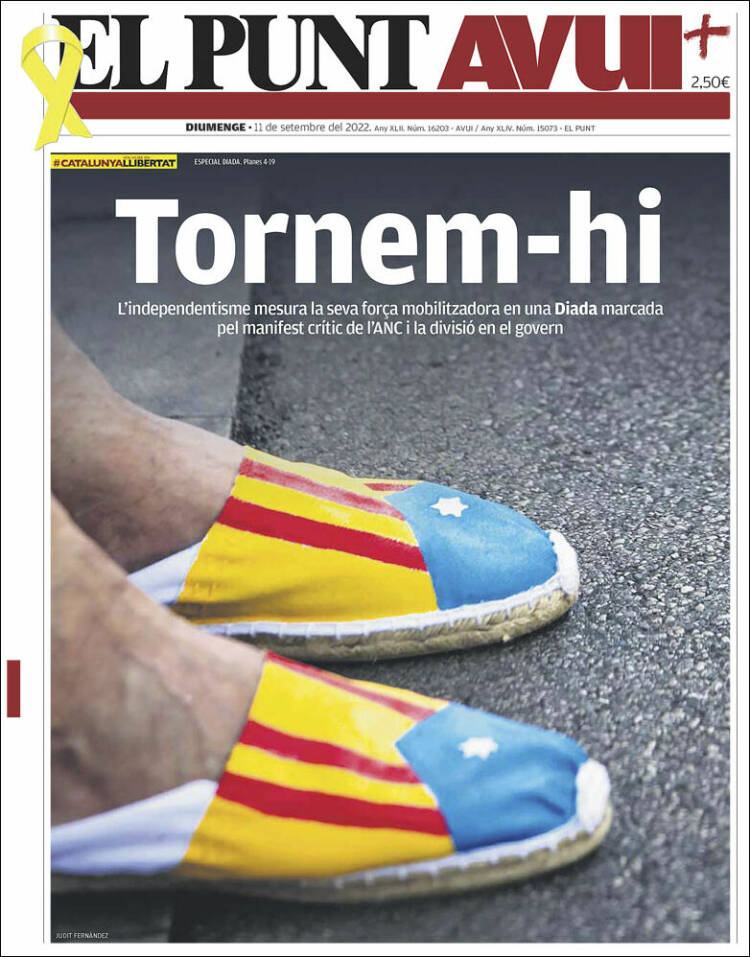 Portada de El Punt Avui (Espagne)