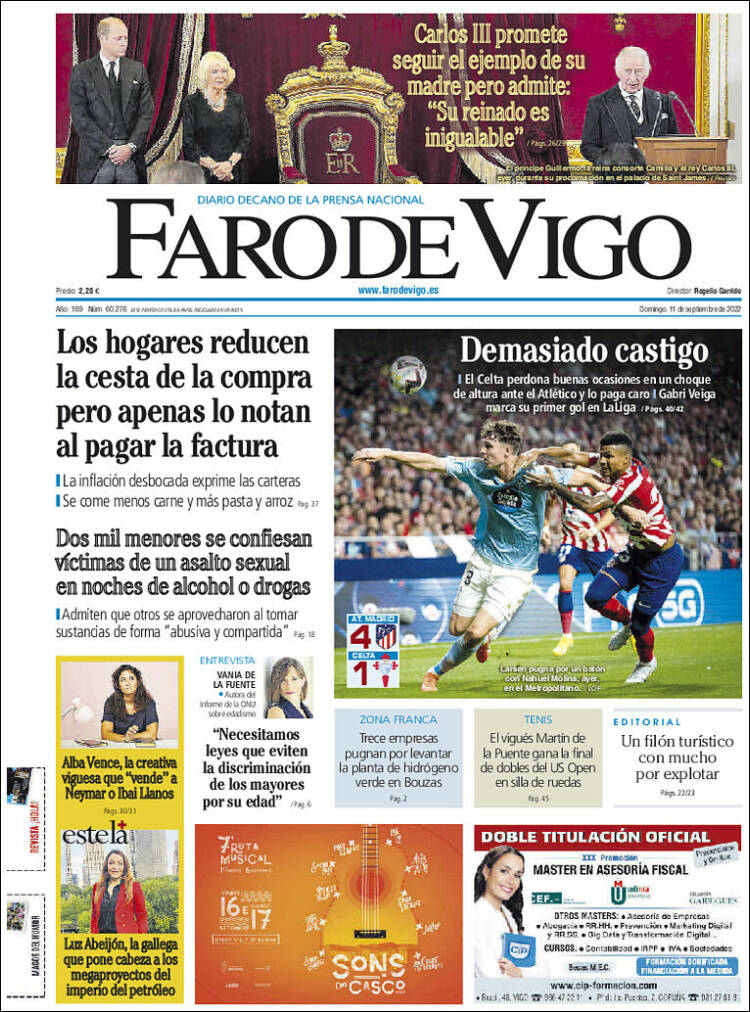 Portada de Faro de Vigo (Espagne)