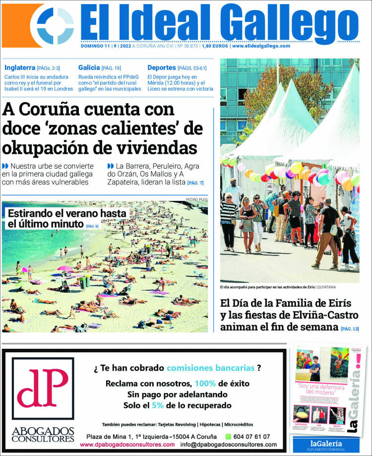 Portada de El Ideal Gallego (Espagne)