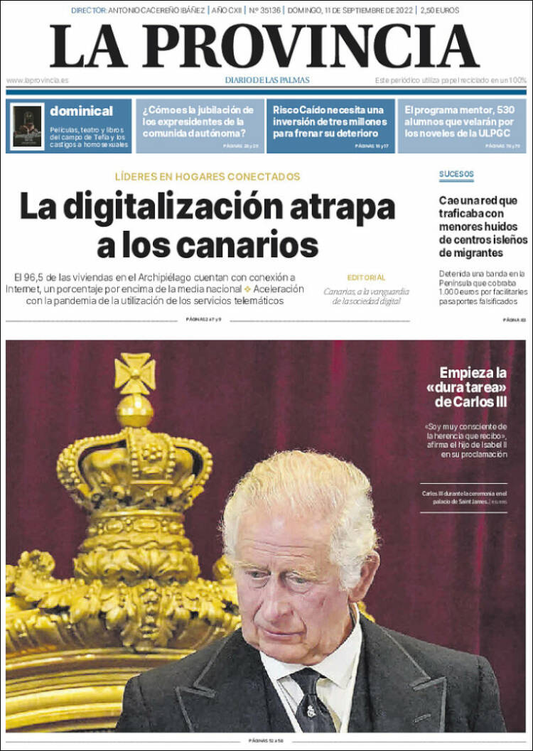 Portada de La Provincia (Espagne)
