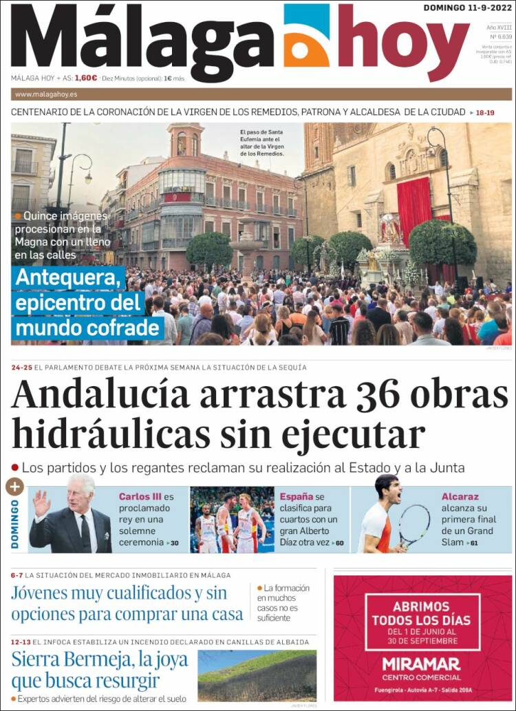 Portada de Málaga Hoy (Espagne)
