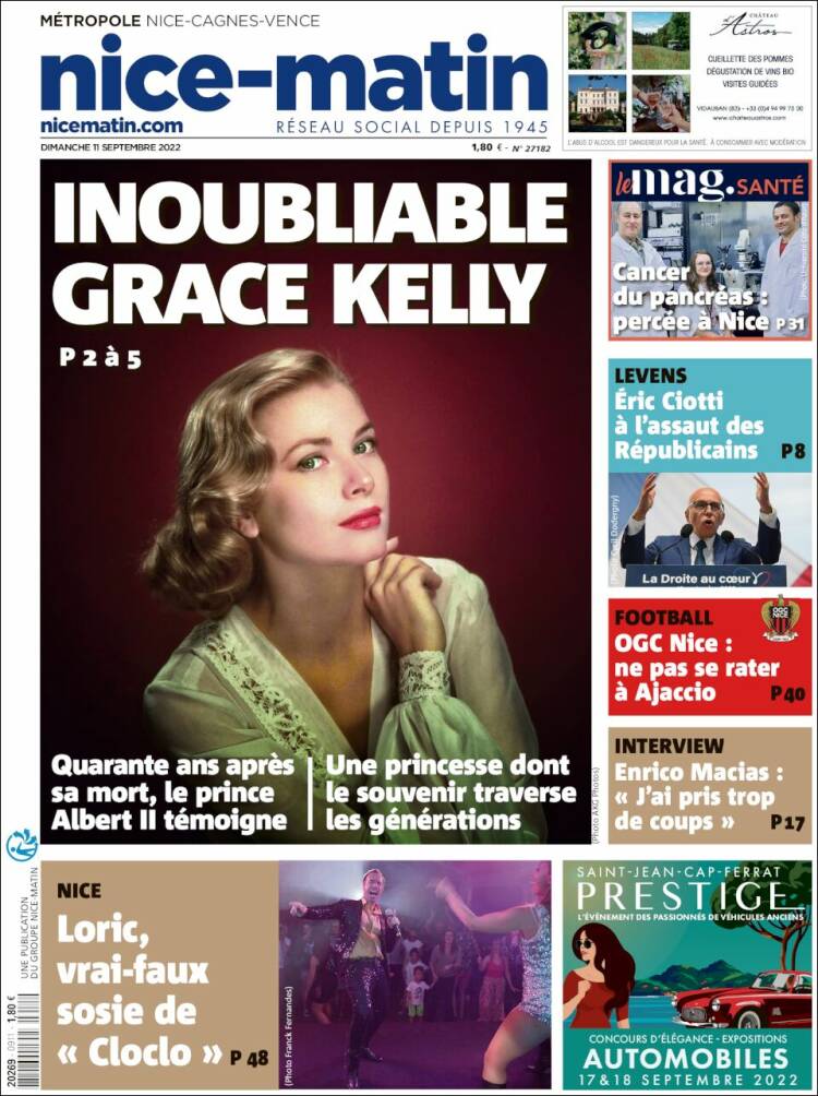 Portada de Nice-Matin (Francia)