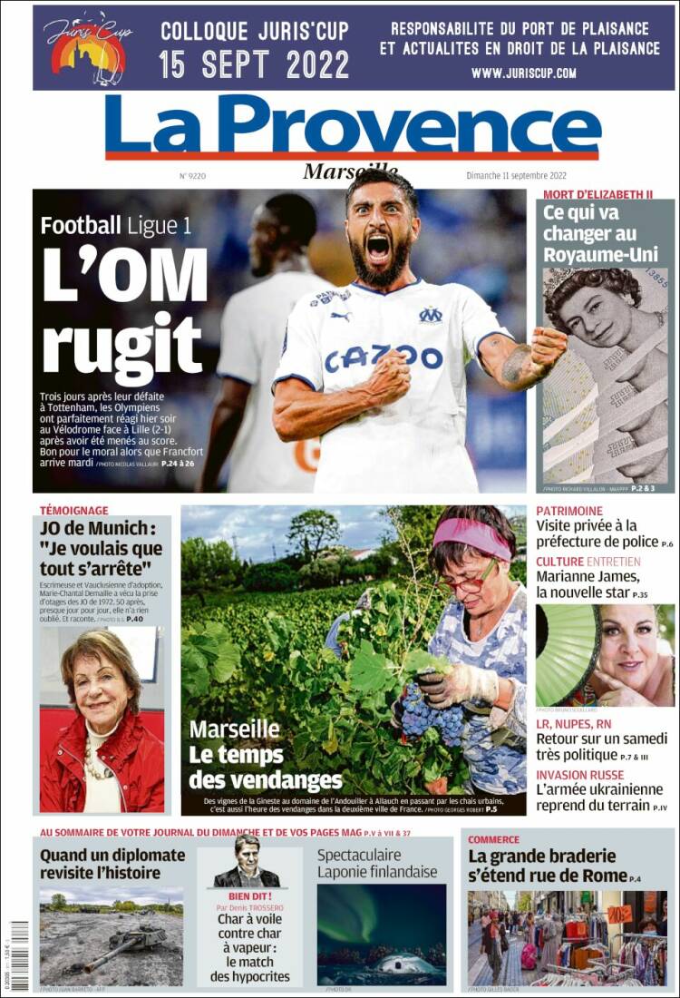 Portada de La Provence (Francia)