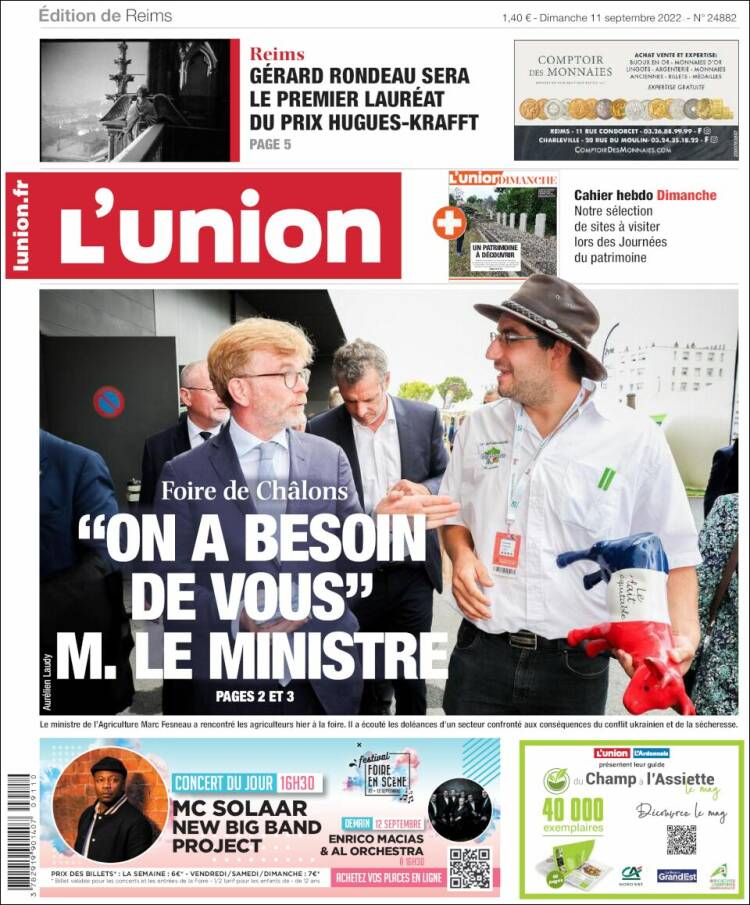 Portada de L'Union (Francia)
